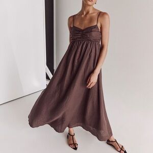 NWOT Dissh Dallas Linen Maxi Dress